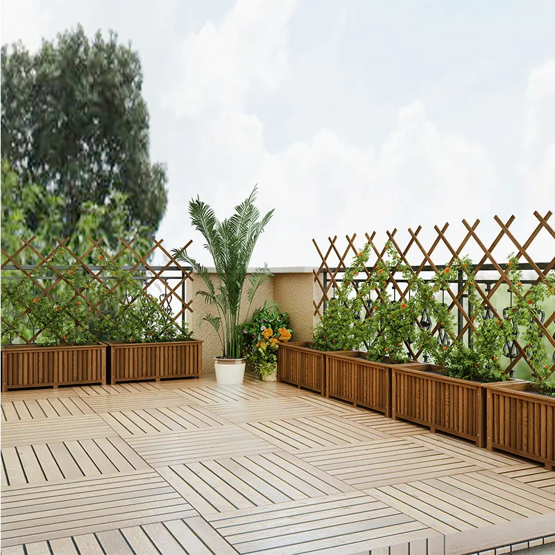 Expandable Plant Climbing Trellis Outdoor Wooden Fence Grid for Ivy Turtle Vine