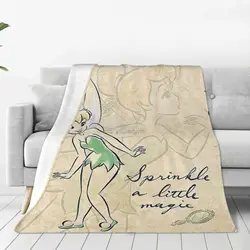 Tinkerbell Bedspread On The Bed Summer Blanket Soft Bed Blanket Anime Blanket Girl