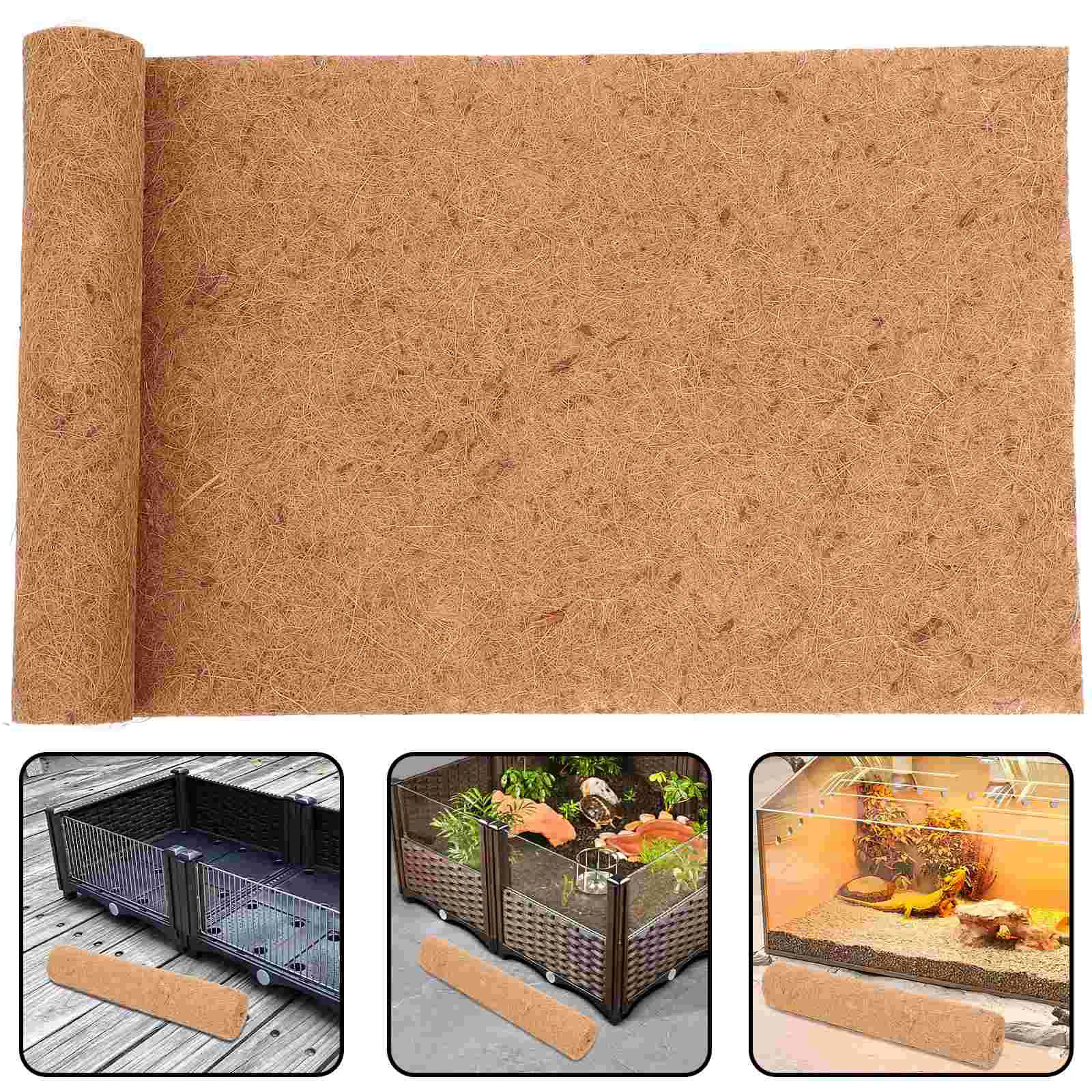 

Coconut Palm Mat Reptile Bedding Substrate Animal Carpet Supplies Fibre Tortoise Area Rugs Climbing Fiber