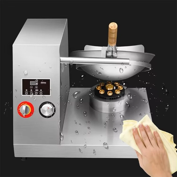 روبوت الطبخ الذكي الأوتوماتيكي للمطاعم، معدات آلة ووك الأرز الدوارة الأوتوماتيكية #3