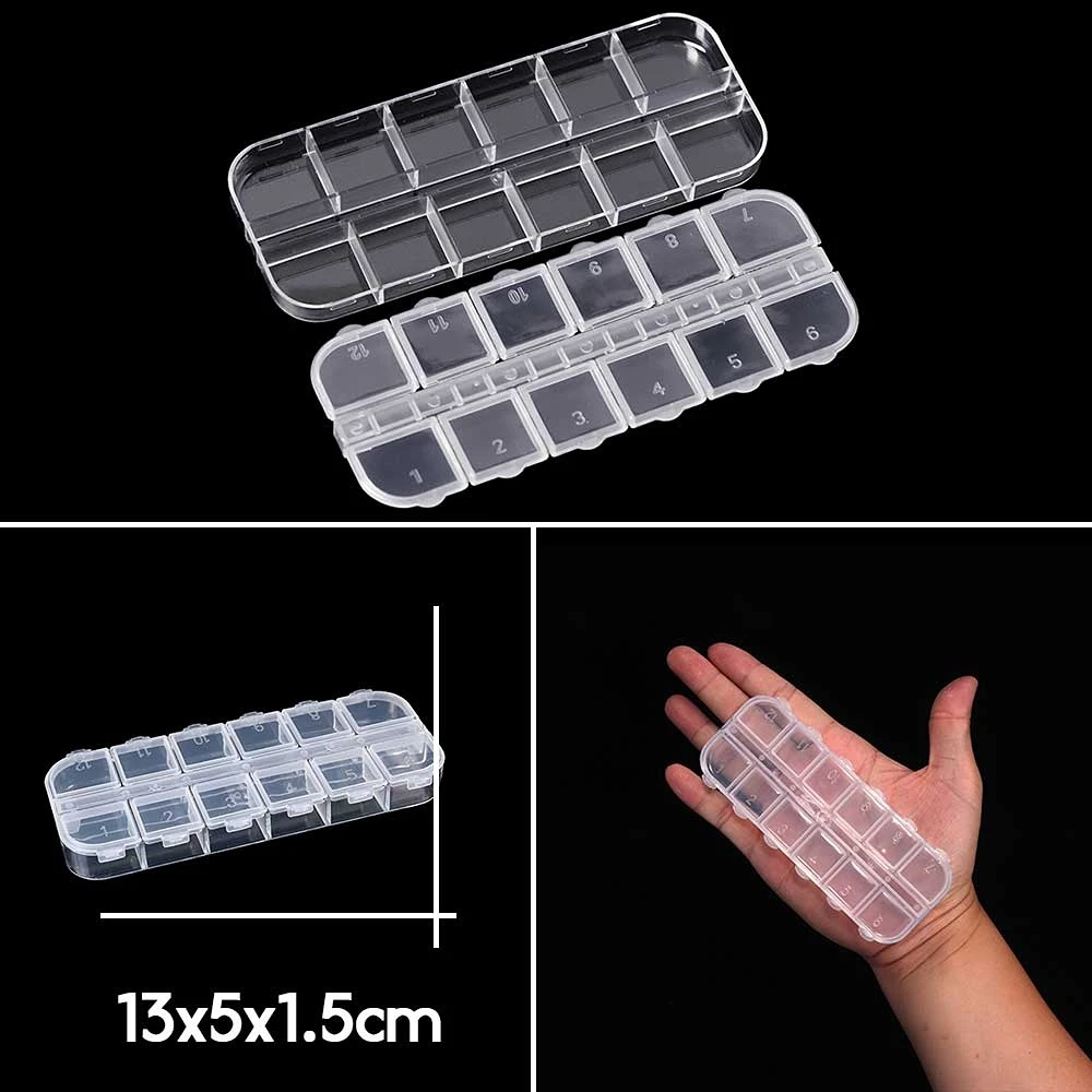 Rectangle Round Square Transparent Plastic Carrying Case For Bead Compartment Adjustable Container Jewelry Storage Box Wholesale