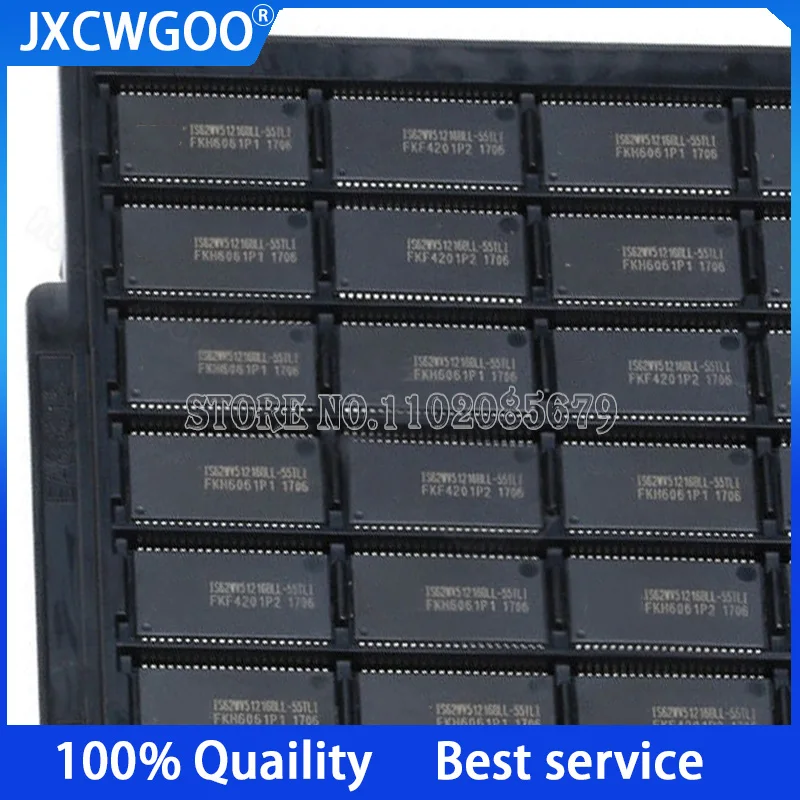 1-5-10PCS IS62WV51216BLL-55TLI   IS62WV51216BLL TSSOP-44 Static random access memory New Original