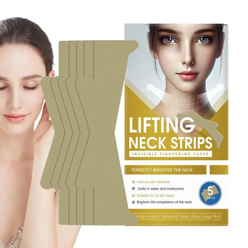 Neck Patches for Women Skin Cover Patches 5 Pieces Moisturizing Neck Pads Hydrating Neck Strips Face Lifting Tape for All Skin