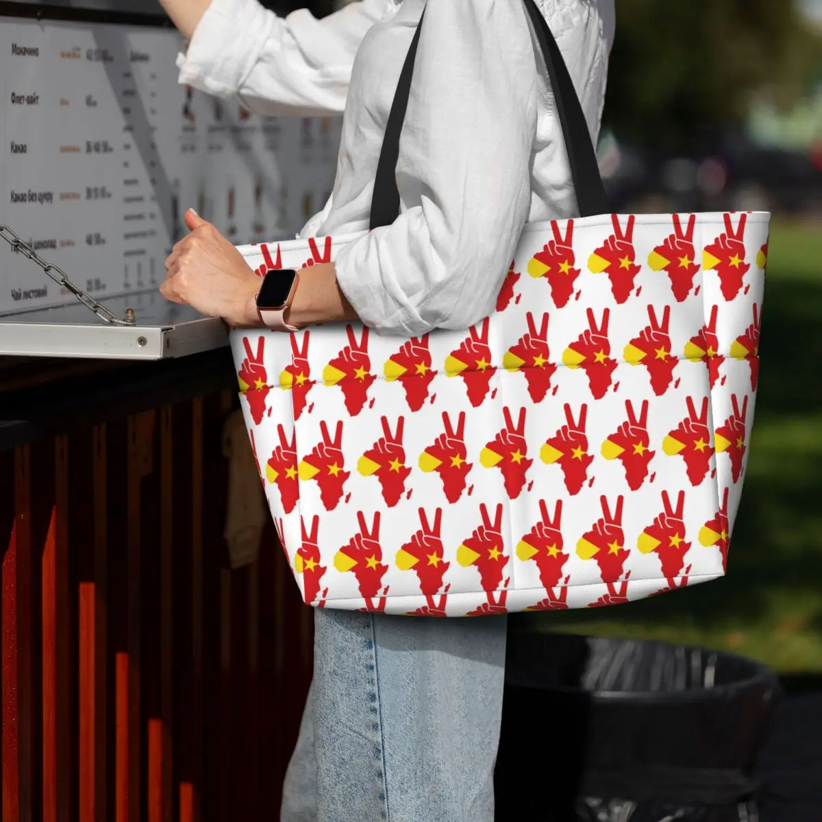 Tigray Peace Africa Proud Flag Ethiopian Tigray Beach Tote Bag Sport Gym Yoga Duffle Large Tote Bag Women Travel Bag Fitness bag