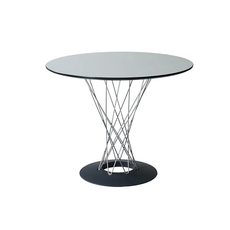 Nordic medieval round table, whirlwind Bauhaus household dining table