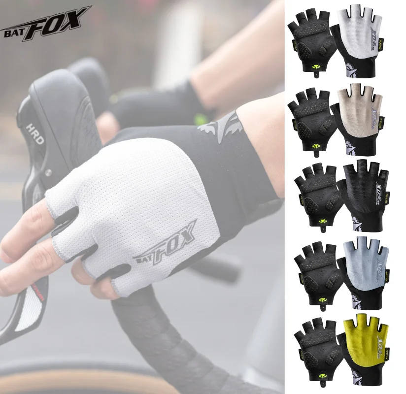 

BATFOX MTB велосипедные перчатки для женщин велосипедные перчатки с половиной пальца амортизирующие противоскользящие велосипедные перчатки