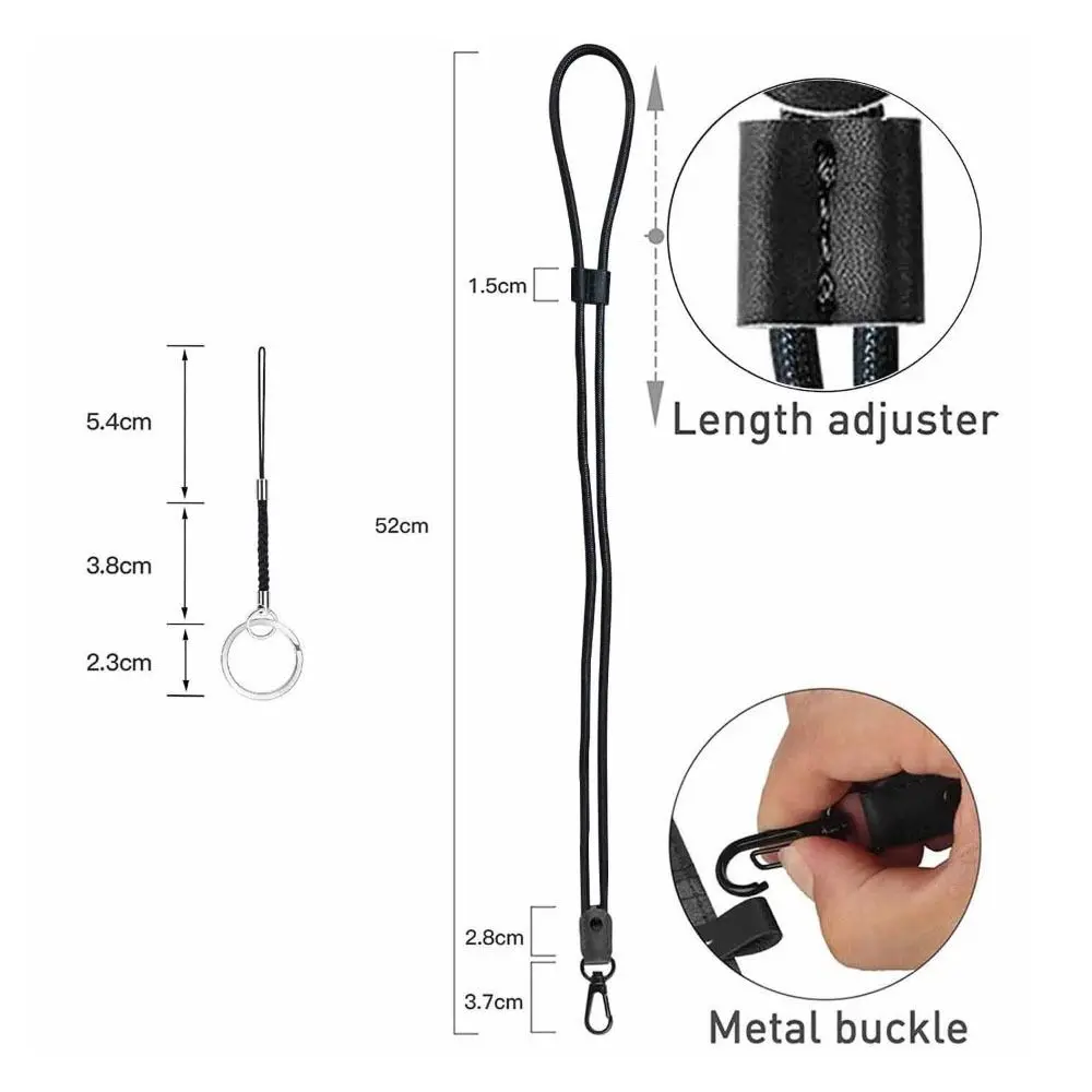 حبل جلدي قابل للتعديل لبطاقة الهوية ، حامل مفاتيح ، حبل معلق ، رباط عنق ، شارة مجدولة ، 1.