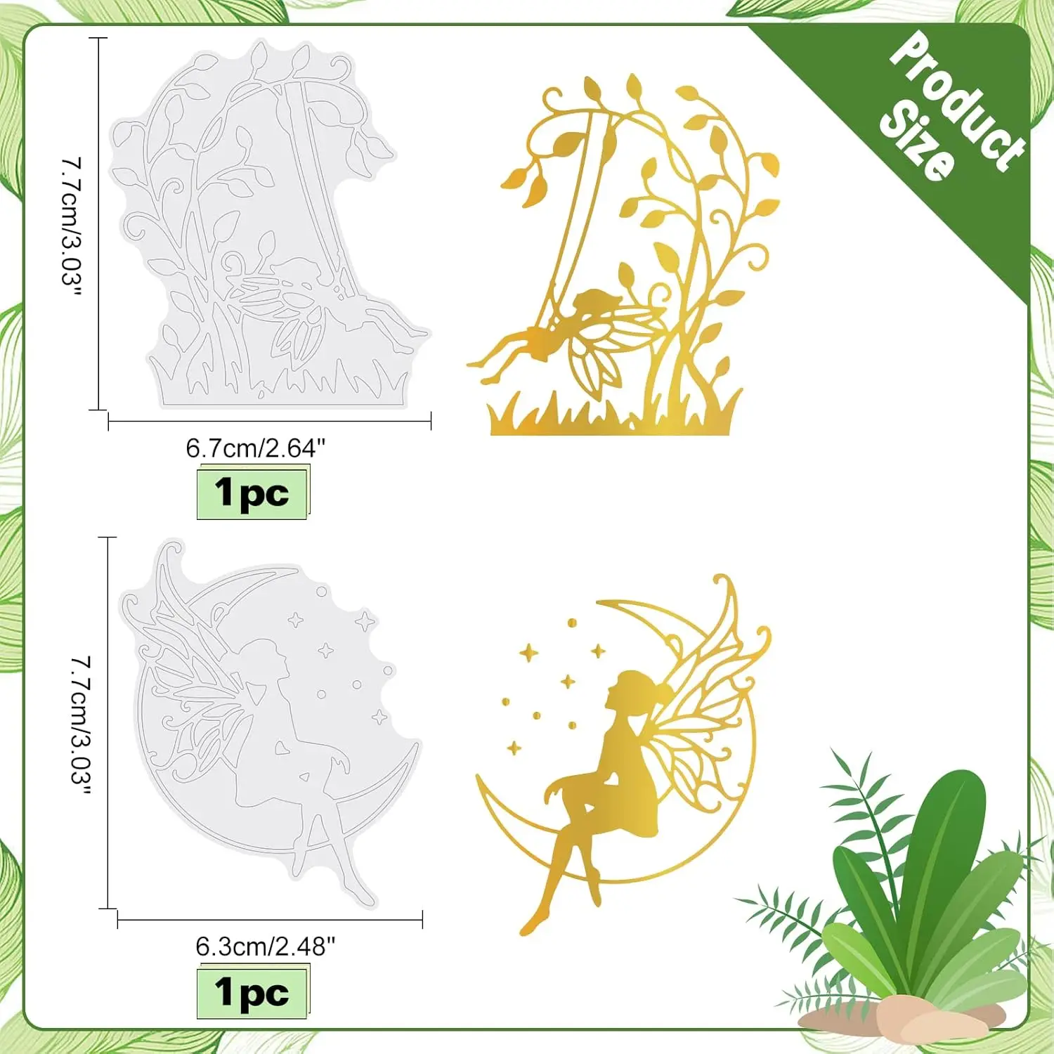 Fairy Hot Foil Plaat Elfen voor DIY Folie Papier Embossing Scrapbooking Decor Wenskaarten Maken Bruiloft Verjaardag Uitnodiging