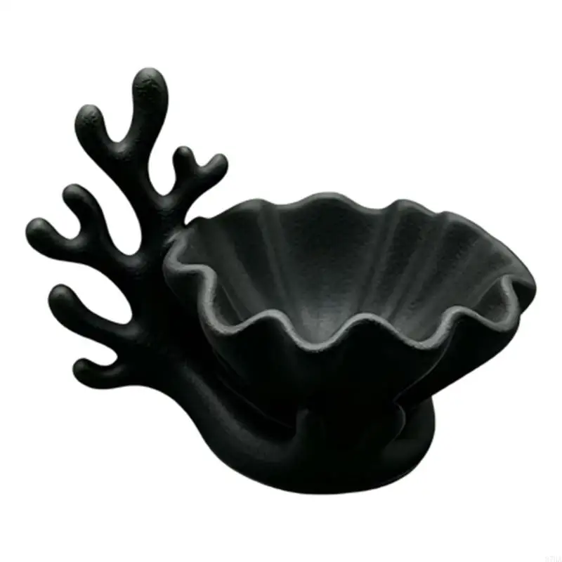 Ocean Display Shell Jewelry Bowl for Small Items, Scalloped Dish for Shelf, Desktop, and Dresser Top Placement 87HA view 5
