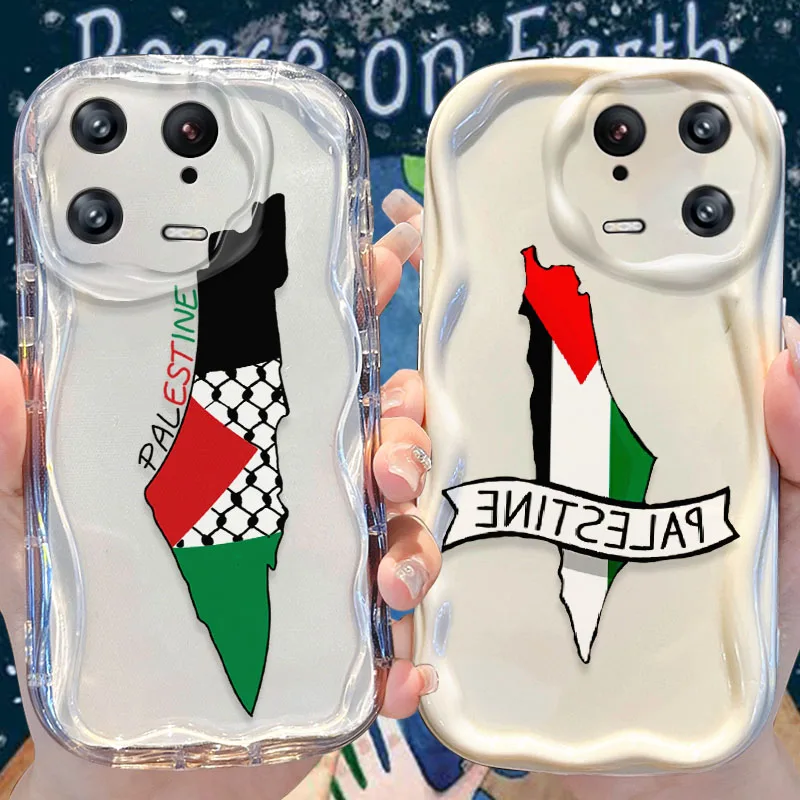 Palestine Flag Wave Case for Xiaomi Mi 14 13 12 Pro 11 Lite 11i 5G POCO X6 X5 X4 X3 NFC GT F6 F5 F4 F3 M4 M3 Shockproof Cover