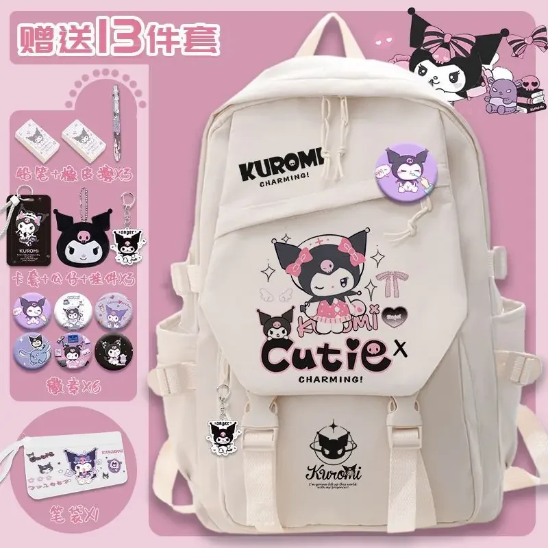 Sanrio New Clow M Backpack Girls' Large Capacity Student Fashion Cute Schoolbag Simple