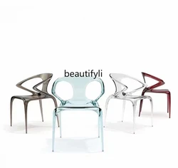 Cadeira de jantar acrílica transparente, Home Ava Chair, Banquinho Designer Criativo, Poltrona Lazer Leve Luxo