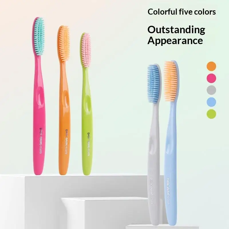 Adult Toothbrush Heads 5 PCS Soft Bristle Extended Widened Individual Pack for Effective Plaque Removal Oral Care