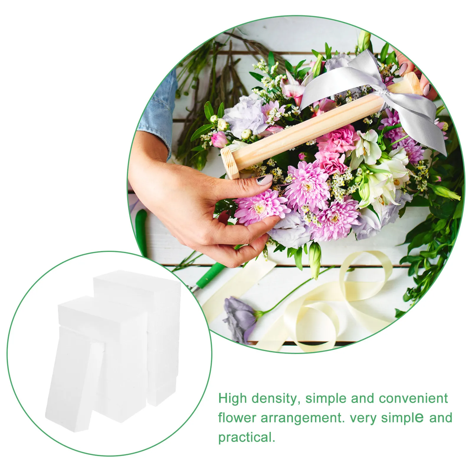 12Pcs Craft Foam Blocks Rectangular High Density Lightweight for DIY Sculpting Carving Modeling Floral Arrangement Supplies