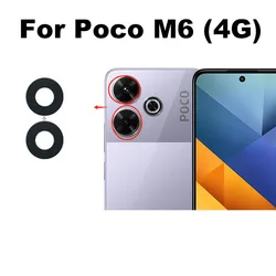 For Xiaomi Poco M6 4G 5G Back Camera Lens Glass Rear Camera Lens With Glue Adhesive Replacement