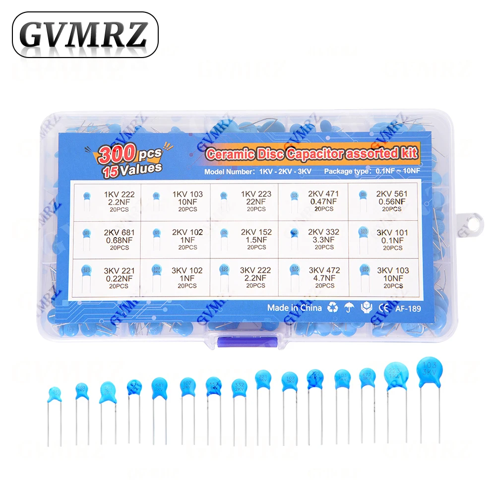High voltage Ceramic Capacitor KIT 1KV 2KV 3KV 5PF 30PF 47PF 56PF 100PF 220PF 1NF 2.2NF 3.3NF 4.7NF 10NF 100NF 471 222 223 103