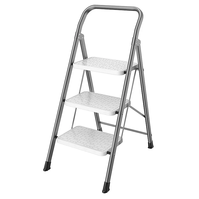 Ladder Household folding retractable herringbone ladder Indoor multi-functional ladder Thickened safety staircase Three or four