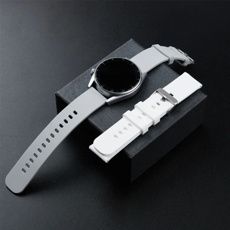 18/20/22 mm Größen für Samsung Xiaomi-Uhren, Silikon-Uhrenarmbänder mit schnell lösbarem, verstellbarem, wasserabweisendem, bequemem Band – Detail 8