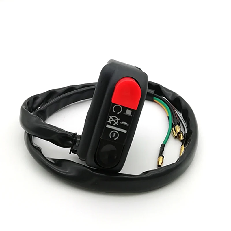 العالمي 7/8 "المقود دراجة نارية مفتاح إشعال على إيقاف تشغيل المحرك #5