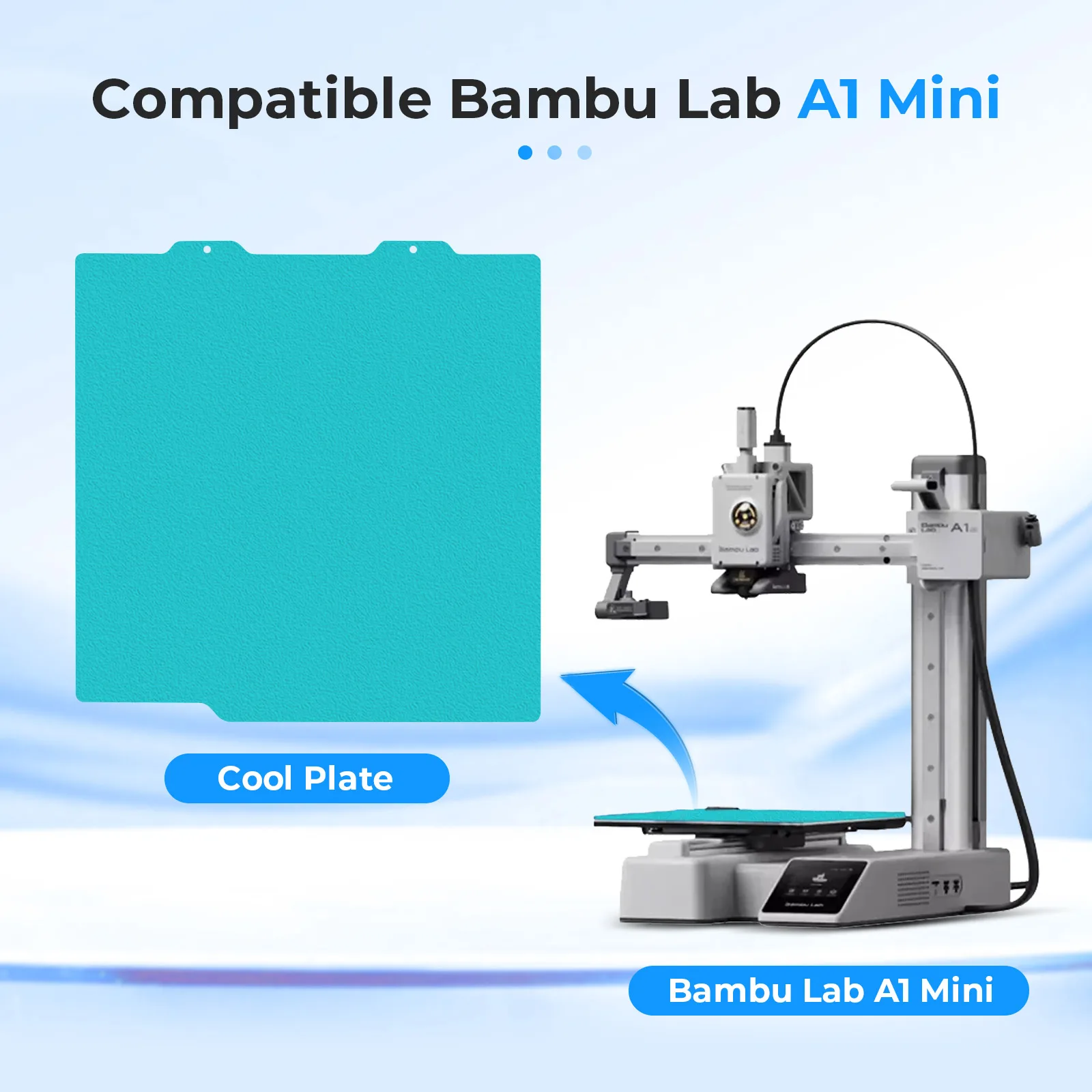 CoLiDo for Bambu Lab A1 Mini Build Plate Cold Plate for PLA PETG Printing Textured Bed Spring Steel Sheet Pei Sheet for bambulab