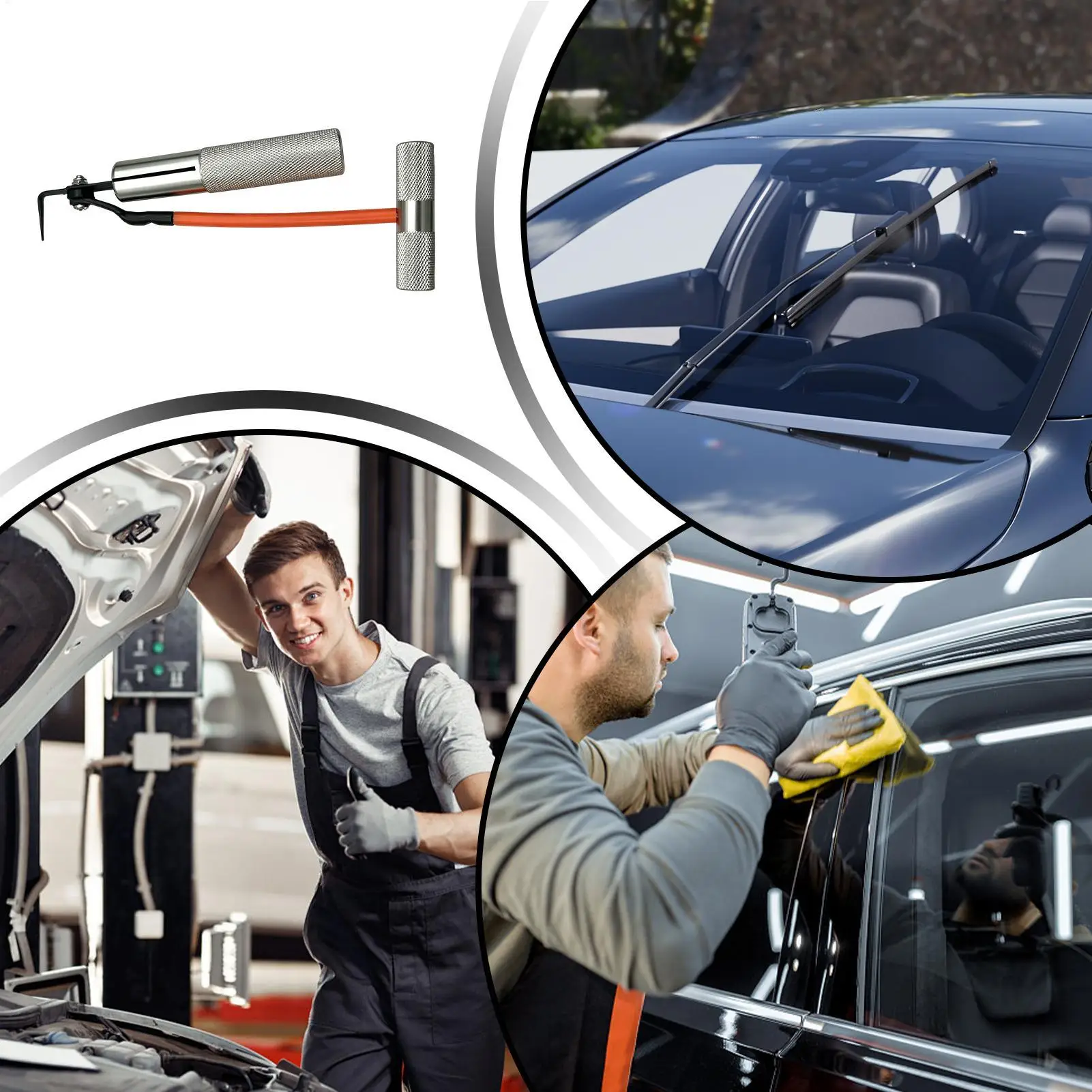 Windshield Removal Tool Kit With T-Handle Metal Portable Repair Tools Automotive Window Cutter Remover For Car Truck SUV RV