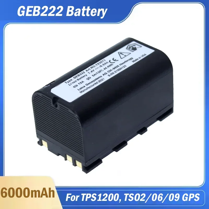 GEB222 Battery For Leica Total Station GPS System ATX1200 1230 Piper 100 200 Lases Survey Instruments Rechargeable Battery