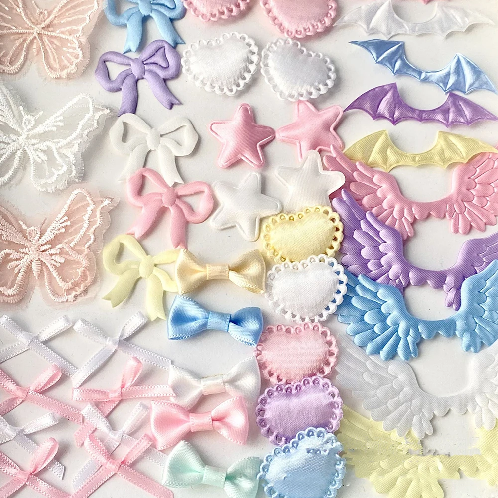 5/10PCS Card Cover Decoration Home Deocr DIY Hairpin Accessories Handmade Cute Cartoon Butterfly Bow Gift DIY Accessories Sewing