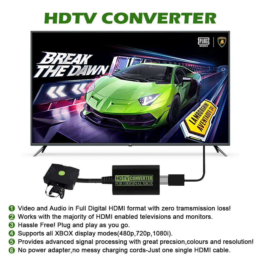 HDTV-Projektor TV-Monitor-Konverter für Xbox zu HDMI-kompatibler Konverter Digitaler Video-Audio-Adapter für XBOX 1080P 720P 480P – Detail 6