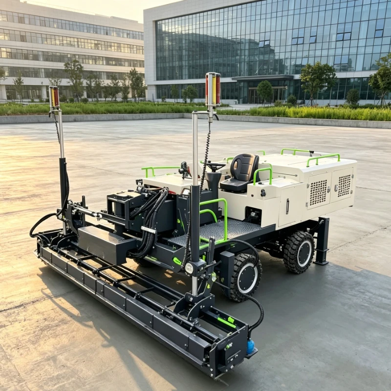 Laser Screed Machine Heavy Duty Automatic Control For Road Surface Workshop Site Concrete Finishing Operation