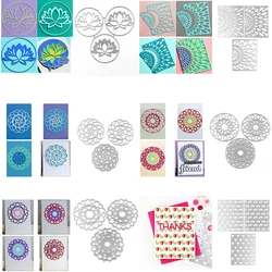 Lotus Flower Layer Set Metal Cutting Dies Stackable/Blooms Plate/Circle Flowers Layer Die For DIY Scrapbooking Card Craft Making