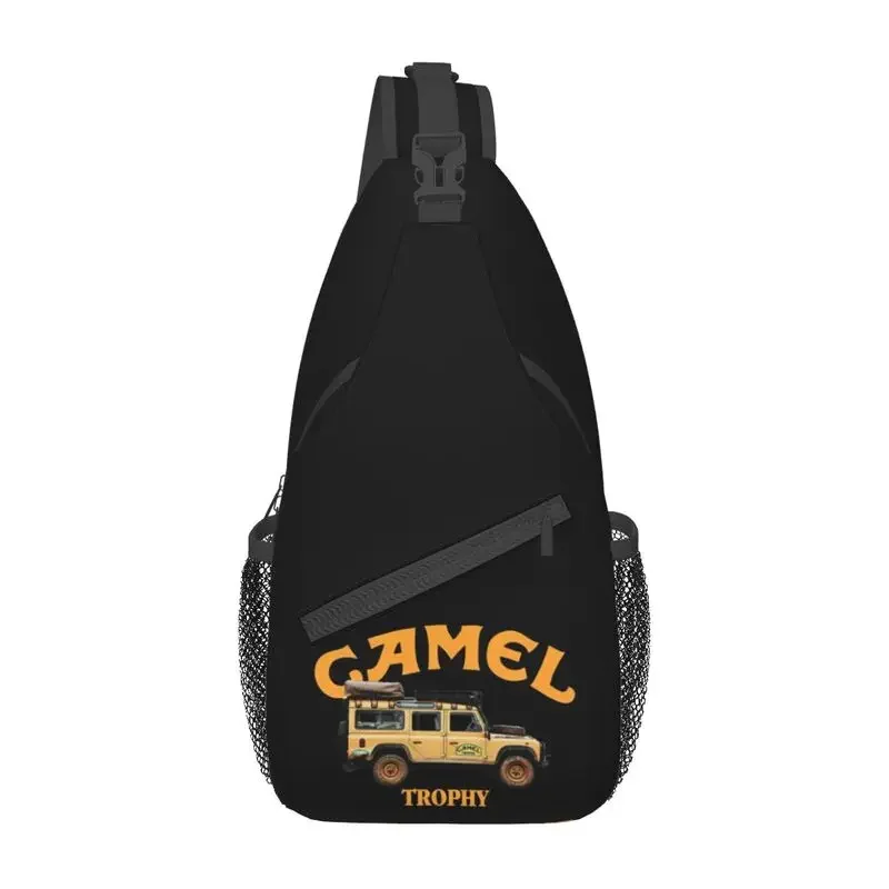 Custom Cool Camel Trophy Defender 110 Crossbody Sling Backpack Men Shoulder Chest Bag for Travel Cycling