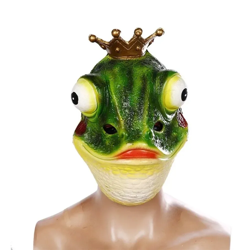 Funny Frog Mask Birthday Party Practical Joke Animal Dress Up Prop Halloween Masquerade Clothing Headwear Full Face Latex Mask