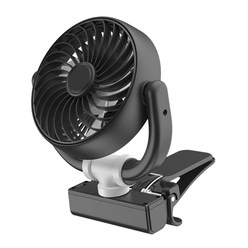 360 Degree Adjustable Car Cooling Fan With 3 Gear Speed Quiet Operation Usb Rechargeable Fan For Driver