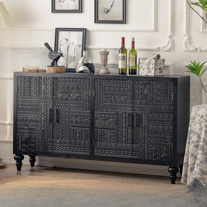 

Rustic Black Organizer Cabinets Luxury Women Wood Storage Living Room Cabinets Bedroom Modern Drawer Meuble Rangement Furniture