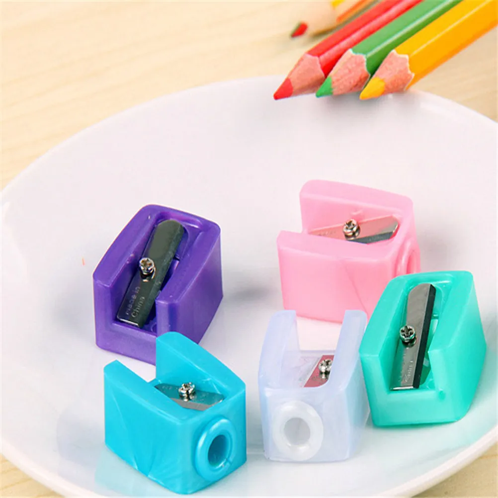 5Pcs Small Pencil Sharpener for Eyebrow Lip Liner Eyeliner Easy Hold Mini Sharpener for Women Travel Beauty Kit
