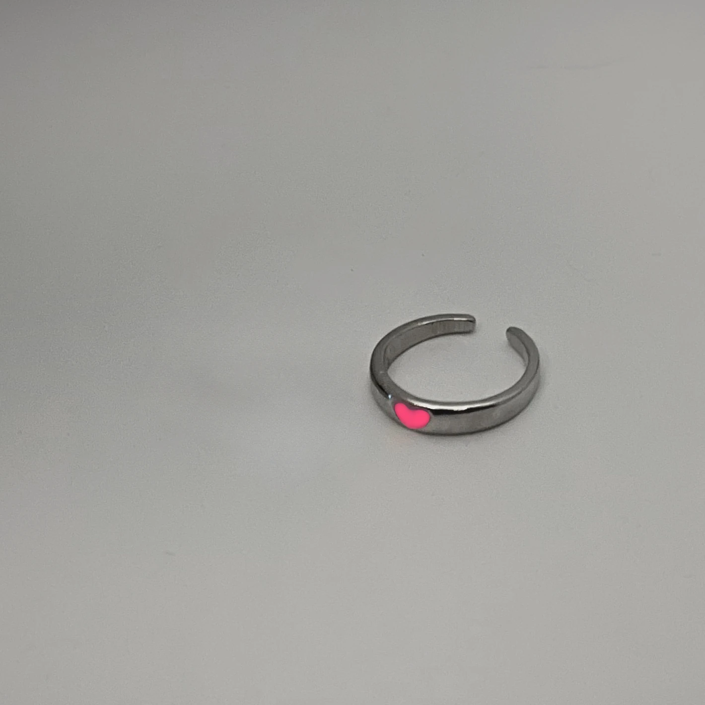 Blue Pink Luminous Ring For Couple Creative Love Heart Index Finger Ring Glowing In The Dark Rings Jewelry Valentine\'s Day Gift