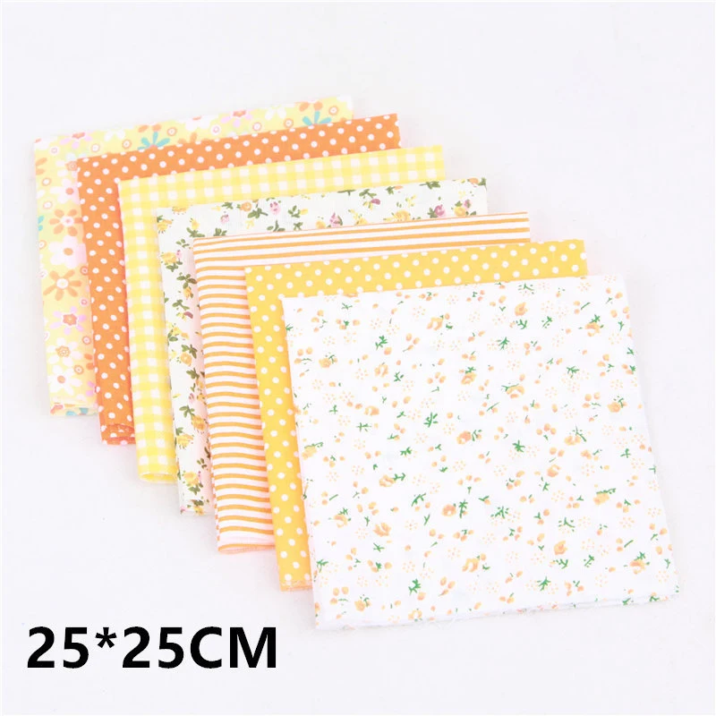 (7PCS) Patchwork Cloth Group Mosaic Cloth Small Floral Handmade DIY Cotton Wholesale Small Cloth Head Cloth