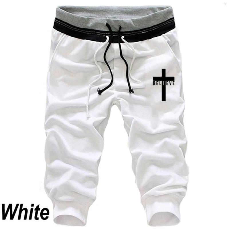 Hot Men Fashion Printing Shorts Summer Loose Men Outdoor Cropped Trousers Casual Sports Jogging Shorts