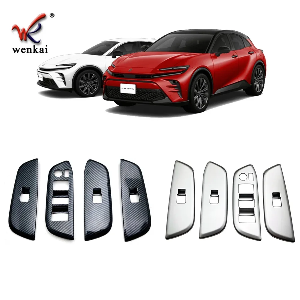 

LHD или RHD для Toyota Crown Sport 2023 2024, внутренняя дверная ручка, оконные переключатели, накладка на подлокотник, декоративная рамка
