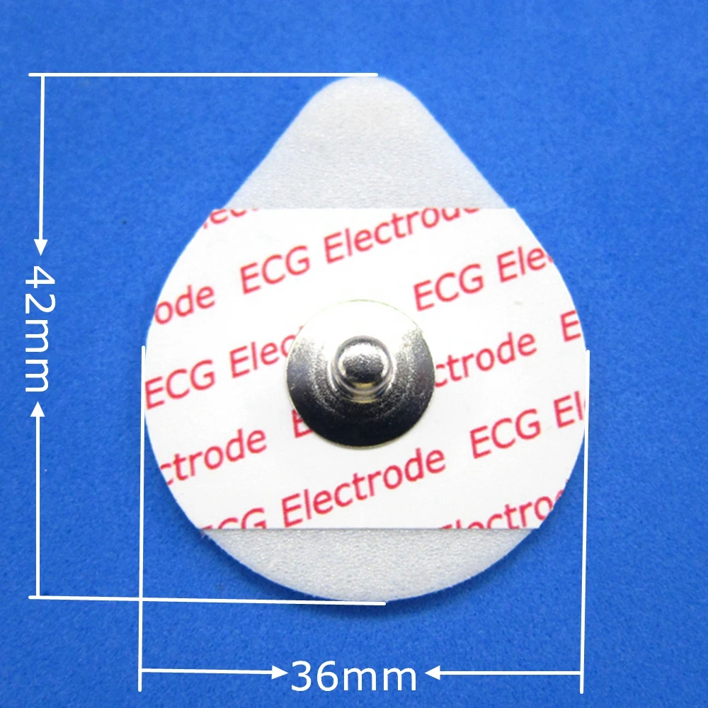 قطب كهربائي يمكن التخلص منه لحديثي الولادة مقاس 30*36 مللي متر لوحة أزرار فوما الأساسية مع Ag/Agcl لتوصيل كابل تخطيط القلب 50 قطعة