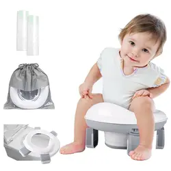 Baby potty training seat, Multifunctional Portable Toilet Ring Trainer Bath Toilet Adapter for male and female baby travel