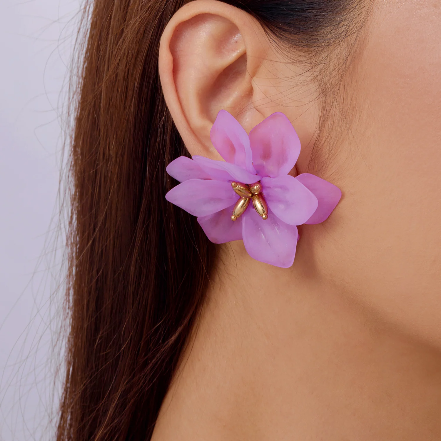 Übertriebene weiße Blumen-Ohrringe für Frauen, trendige Böhmen, bunte Blumen-Ohrstecker, Vintage-Schmuck, Hochzeits-Party-Geschenke – Detail 22