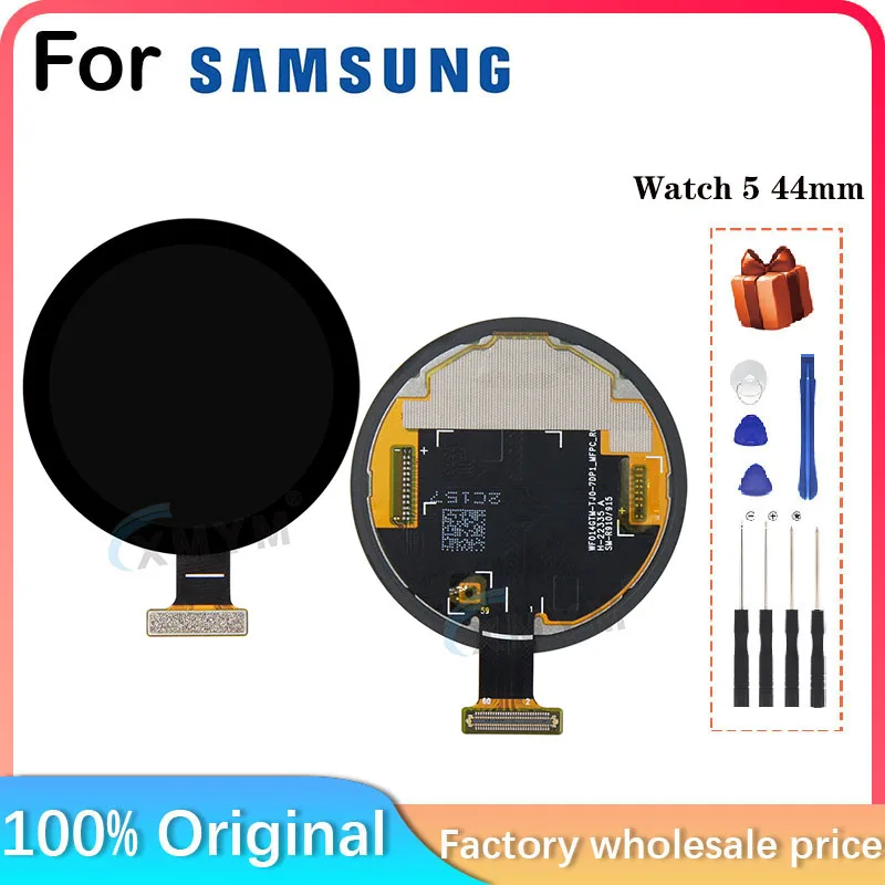 For 1.4 inch AMOLED SAMSUNG Galaxy Watch5 SM-R910 SM-R915 44mm Bluetooth version smartwatch LCD display screen replace repair