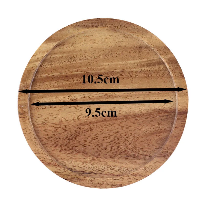 4 Inch Acacia Wood Coaster for Coffee Table Dining Table, Bar, Round Cup Mat for Drinks