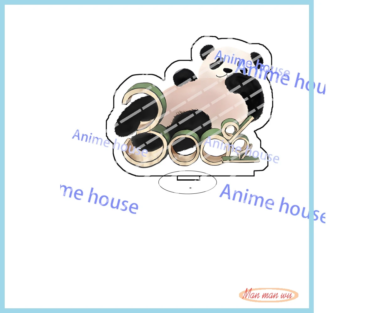 

Cute Panda Acrylic 10cm Fubao Animals Earphone Schoolbag Acrylic Diy Accessories Korean Ins tabletop decoration gift