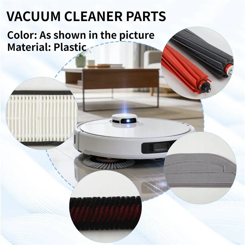 TFTP-For Roborock S8 Maxv Ultra/S8 Max Ultra Vacuum Replacement Parts Set-Main Brush Side Brush Filter Mop Cloth Dust Bag