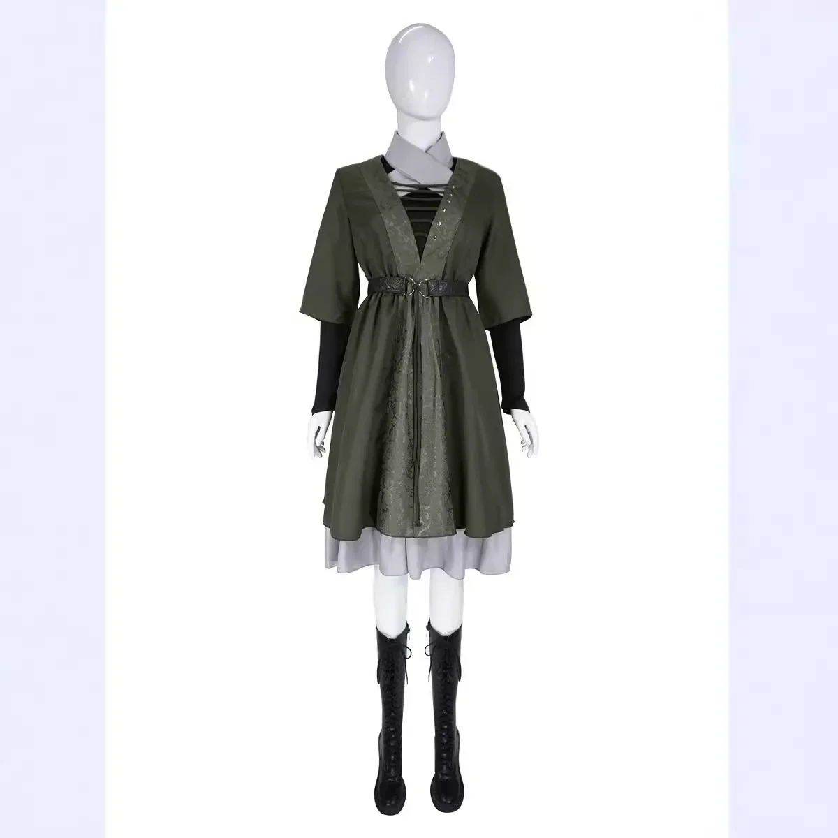 زي لعب الأدوار ميلينا النار الساحرة رداء سحري حلقة قديمة فستان تنكري