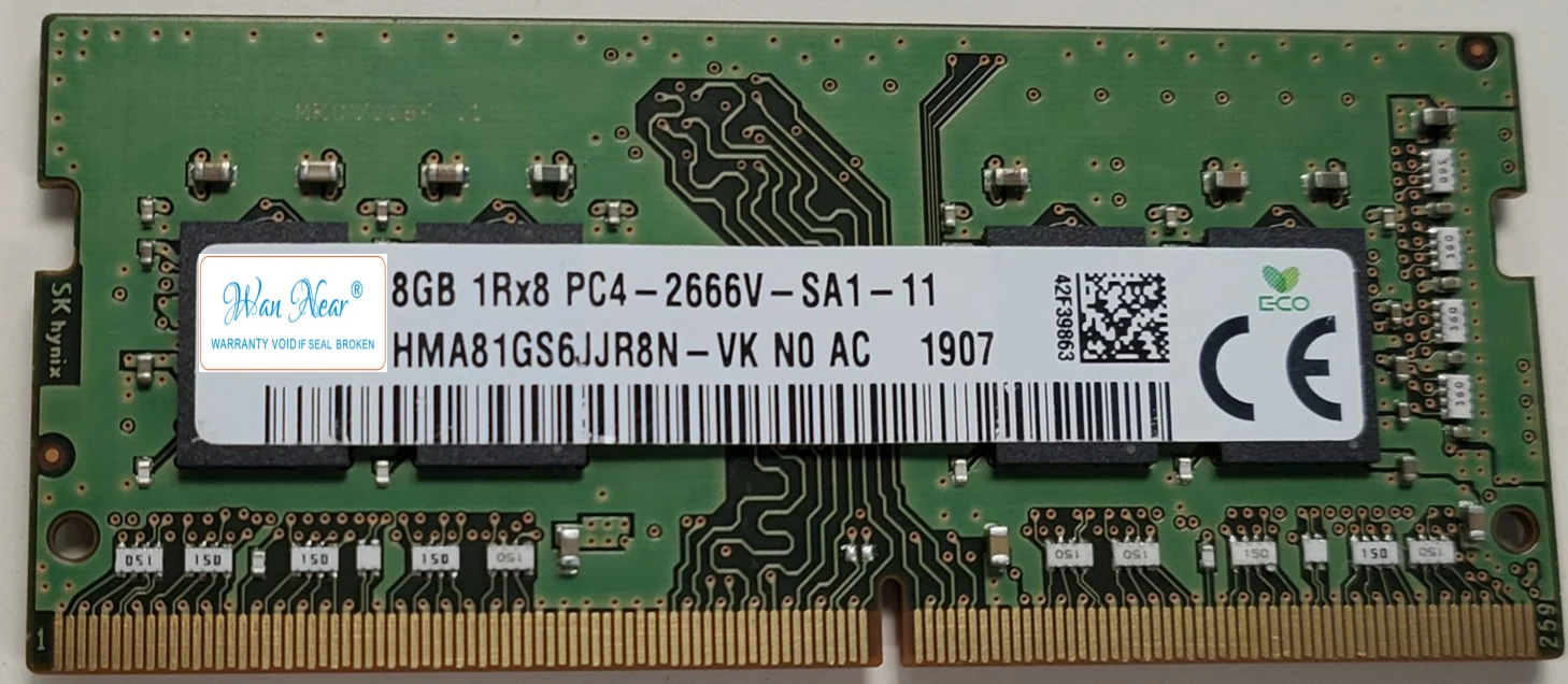 

Для ноутбука 8GB 1RX8 PC4-2666V-SA1-11 HMA81GS6JJR8N-VK