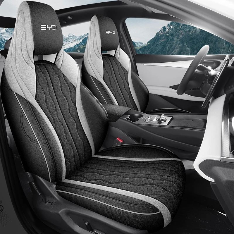 Full Wrapped Fabric Five Seats Car Seat Covers Durable Auto Interior Decoration Cushion for BYD Seal 6 DM‑i Sedan