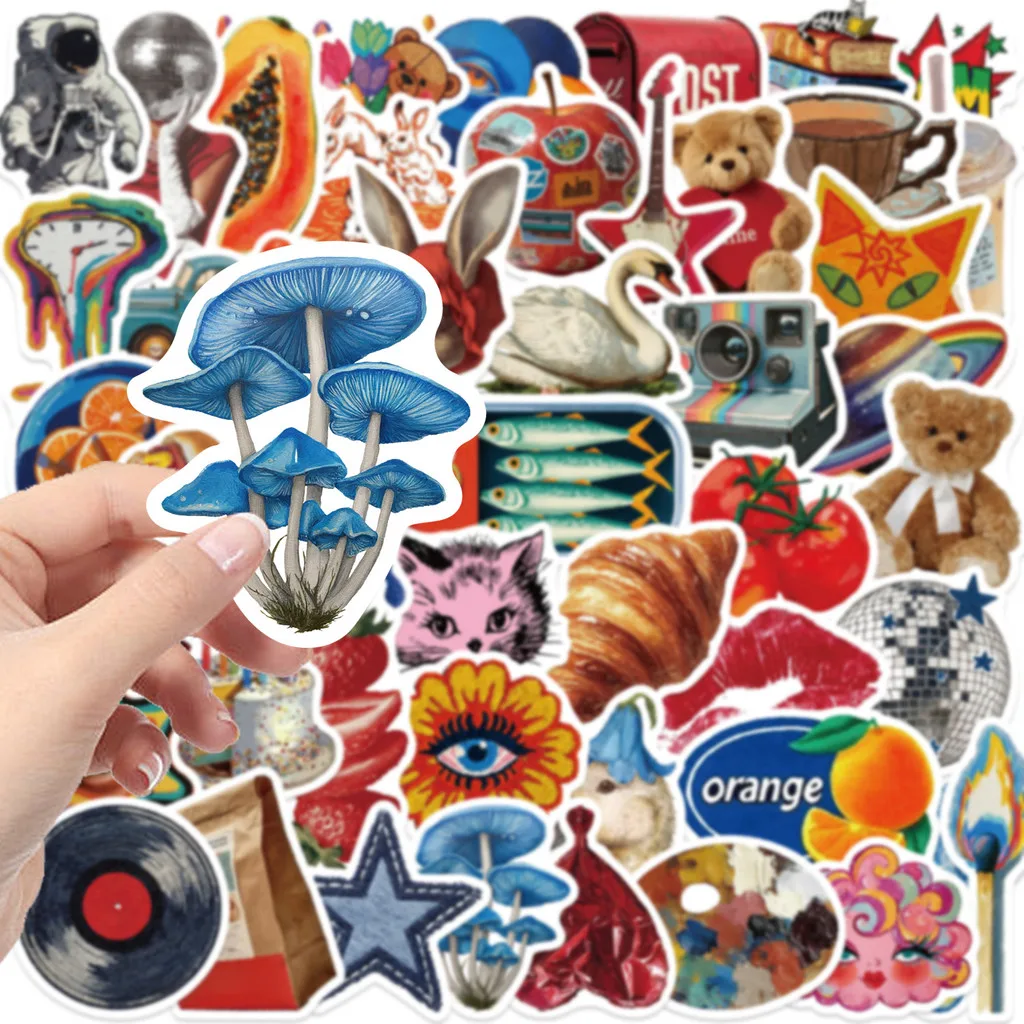 50 stuks Vintage YCK Esthetische Cartoon Graffiti Stickers Waterdichte Multi-Scène Decor Decals voor Gitaren LanLanStickersWorld Store